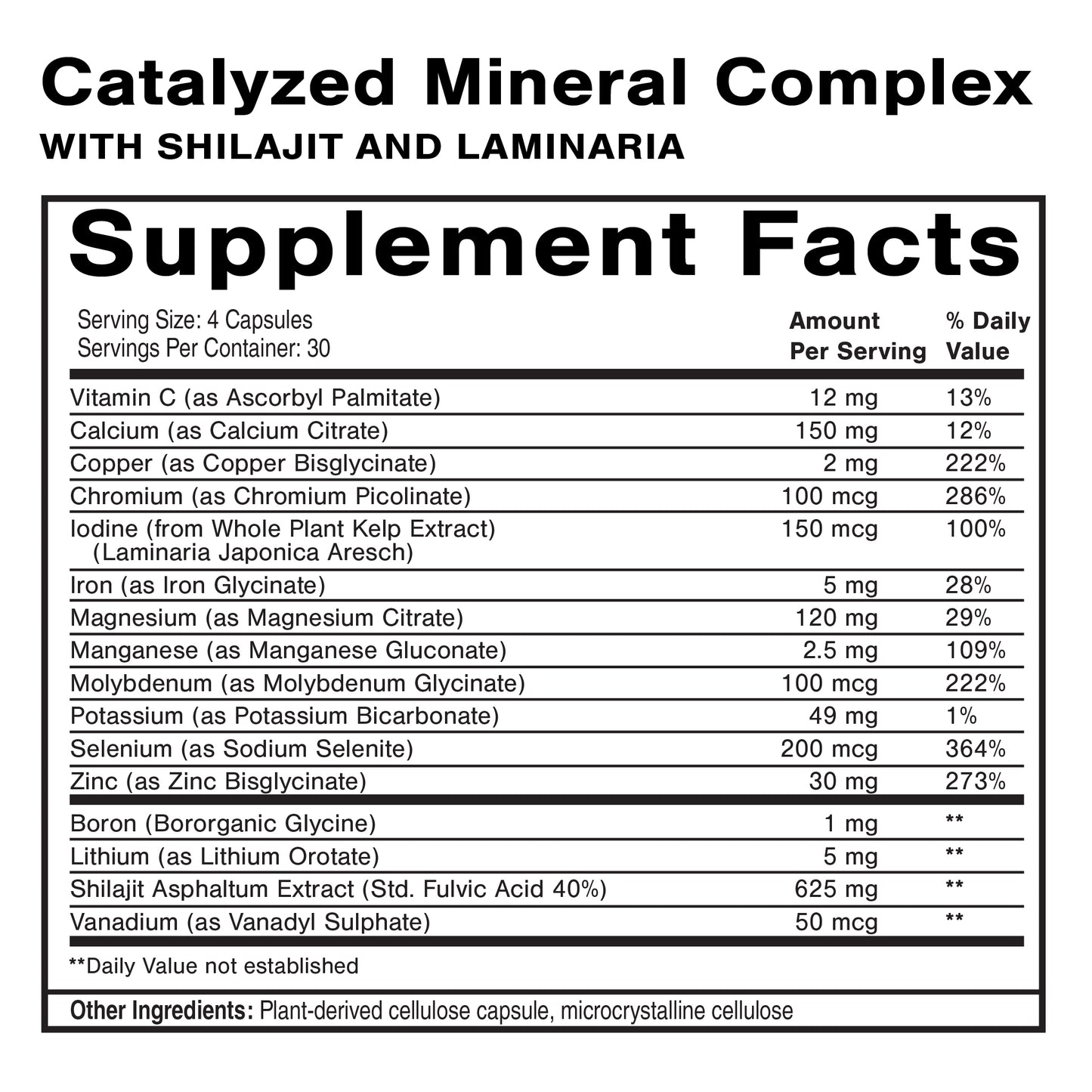 Catalyzed Mineral Complex