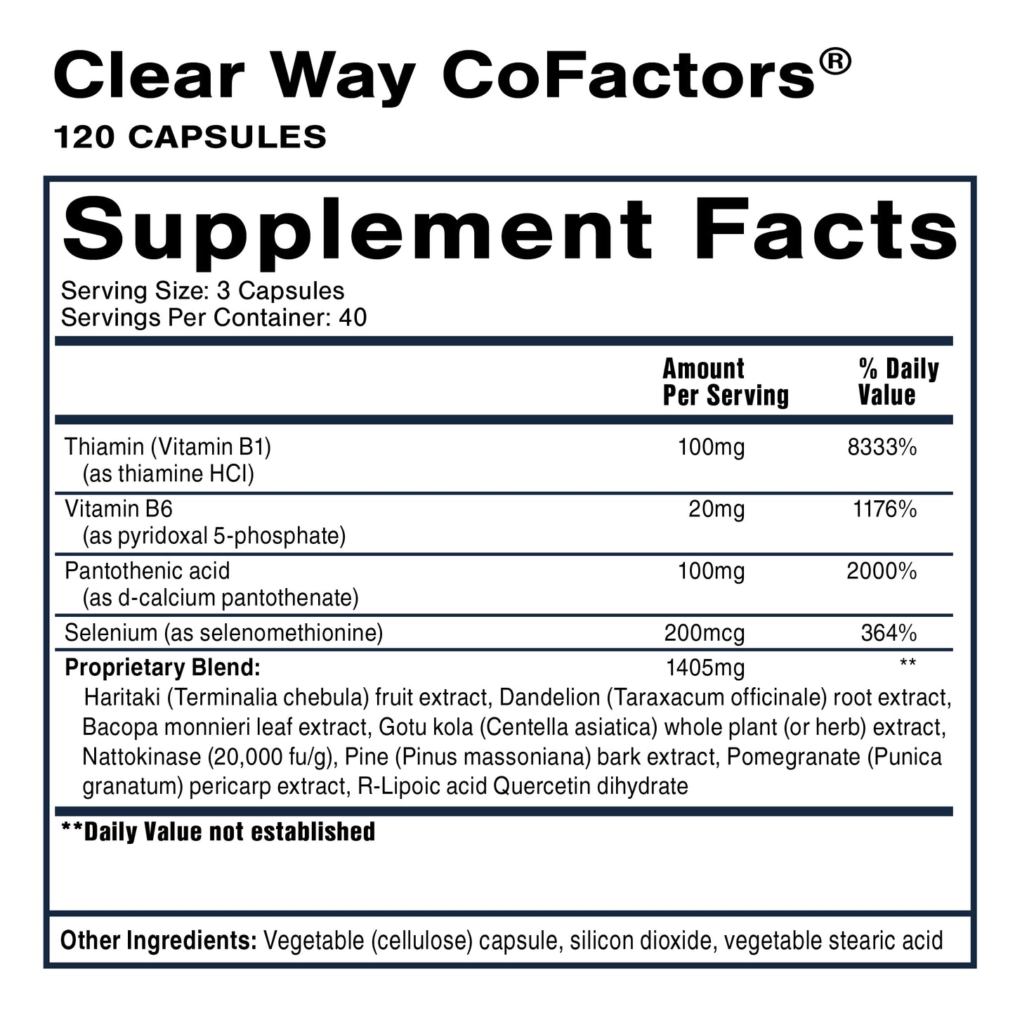 Clear Way Cofactors® 120 capsules