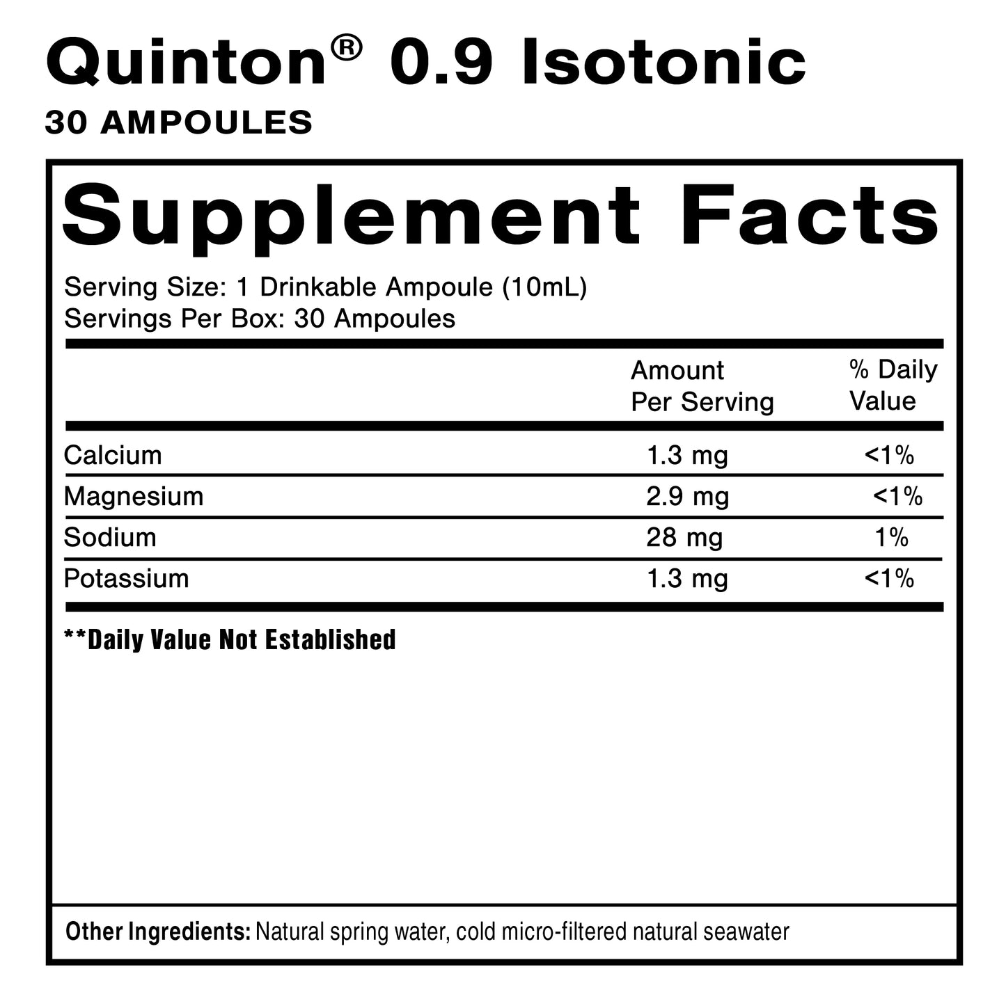 Quinton® 0.9 Isotonic Ampoules