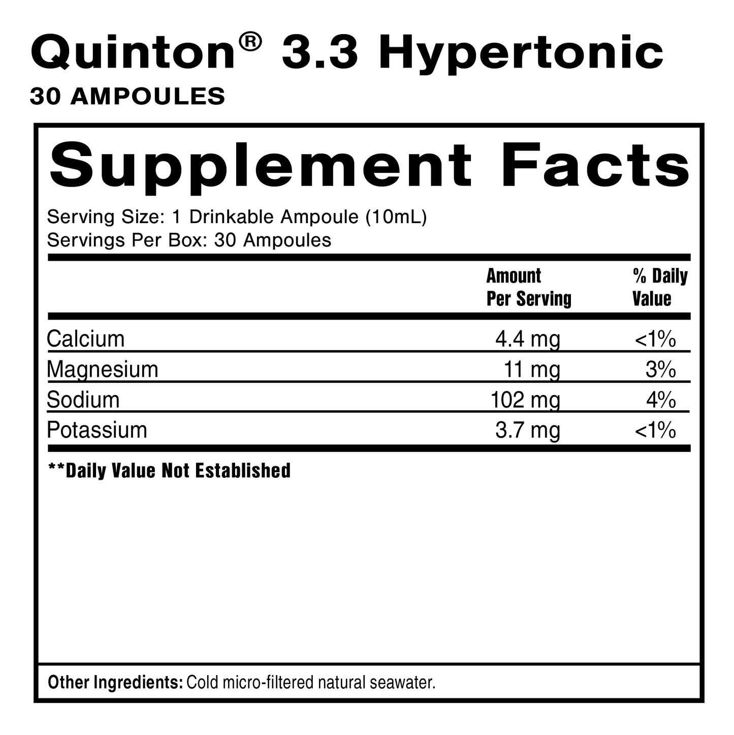 Quinton® Hypertonic 3.3 Ampoules