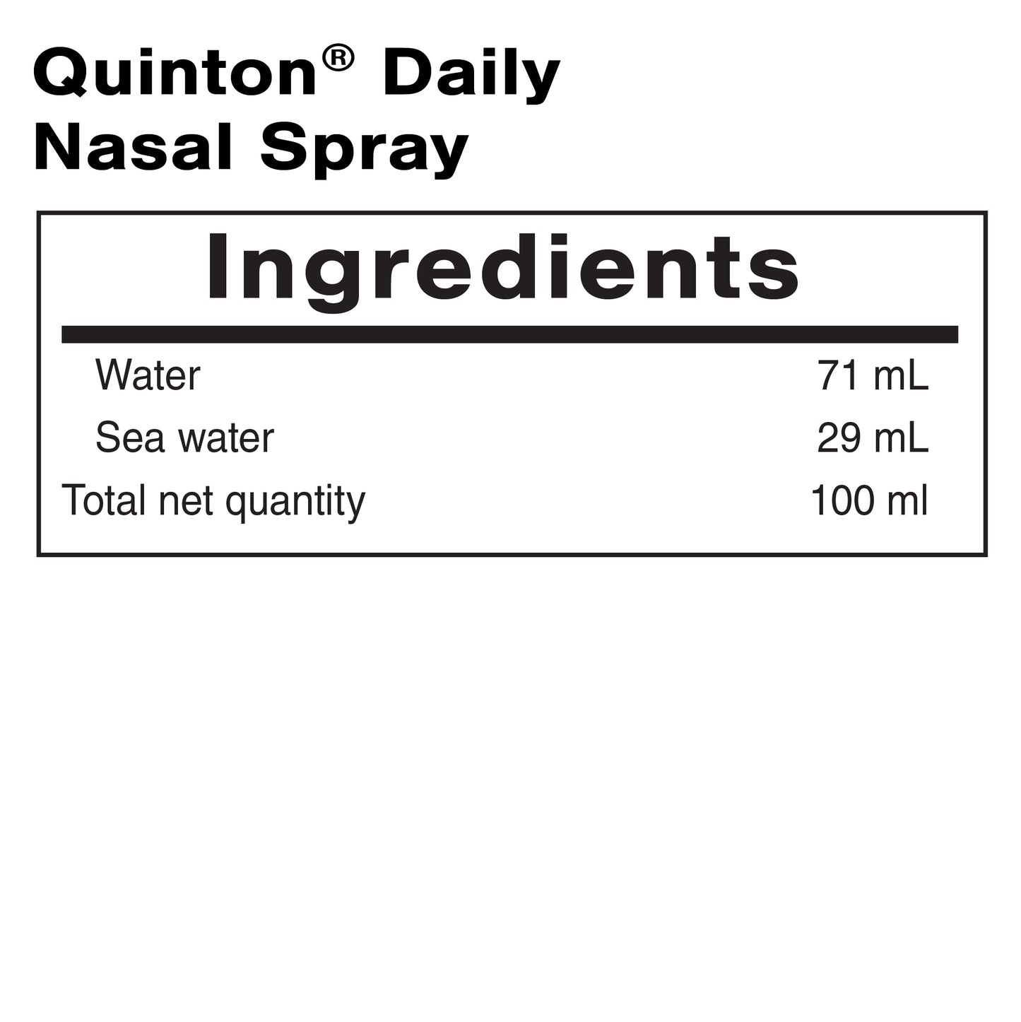 Quinton® Daily Nasal Spray